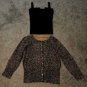 Cardigan with sweater tank